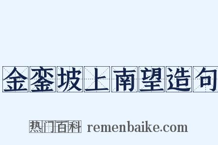 金銮坡上南望造句是什么意思的图片